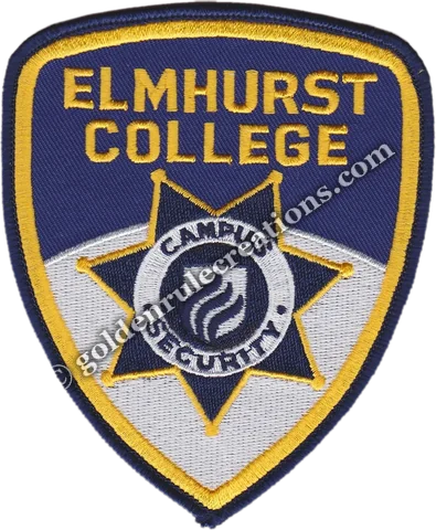Custom embroidered Elmhurst College Campus Security patch