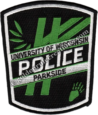 Custom embroidered University of Wisconsin-Parkside Police patch