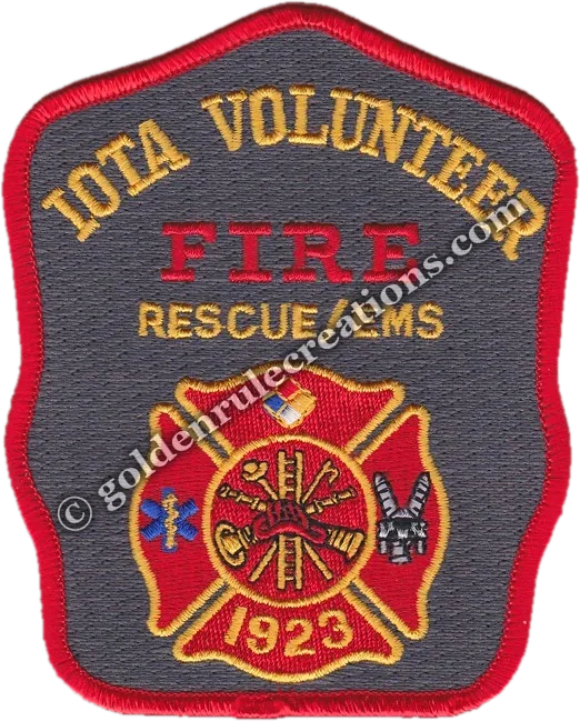 Fully embroidered patch, the entire surface covered in stitching