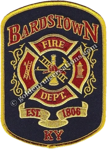 Custom embroidered Bardstown Fire, KY patch