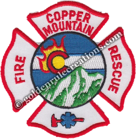 Custom embroidered Copper Mountain Fire Rescue, CO patch