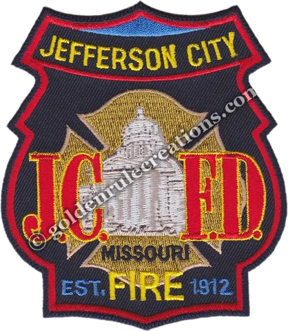 Custom embroidered Jefferson City Fire, MO patch