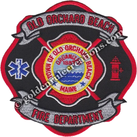 Custom embroidered Old Orchard Beach Fire, ME patch
