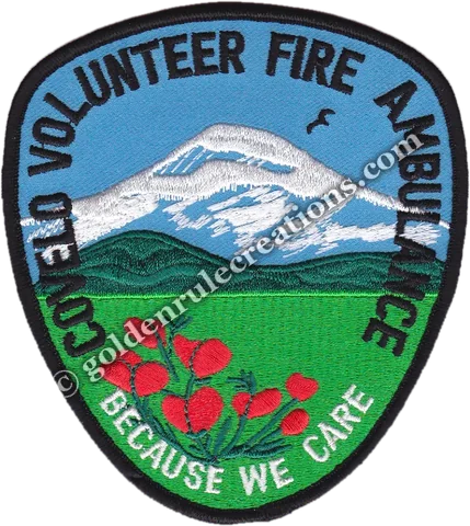 Custom embroidered Volunteer Fire Ambulance, OR patch