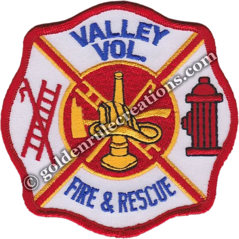 Custom embroidered Valley Vol. Fire & Rescue patch