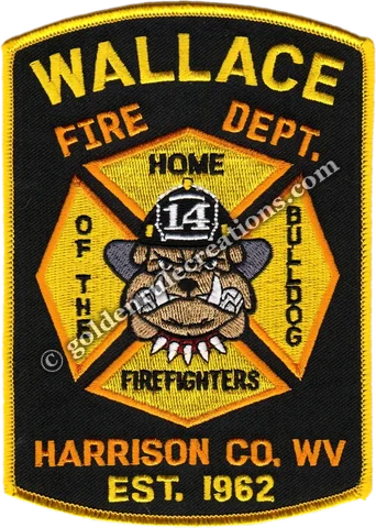Custom embroidered Wallace Fire Department, WV patch