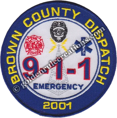 Custom embroidered Brown County Dispatch, WI patch