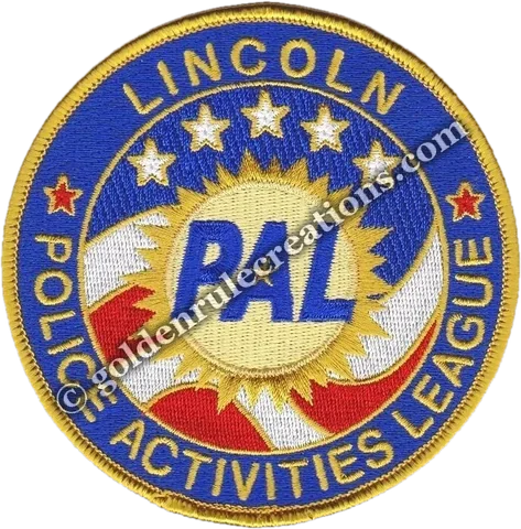 Custom embroidered Lincoln Police Activities League patch