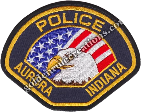 Custom embroidered Aurora Police, IN patch