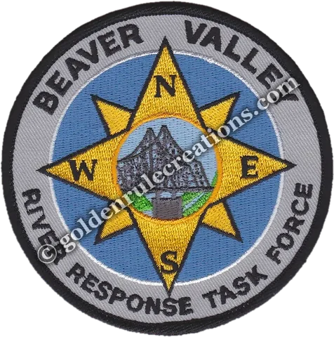 Custom embroidered Beaver Valley River Response Task Force, PA patch
