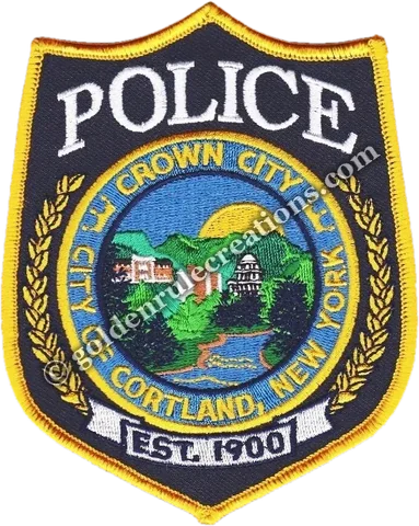 Custom embroidered Cortland Police, NY patch