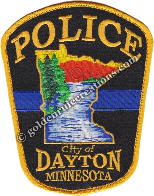 Custom embroidered Dayton Police, MN patch