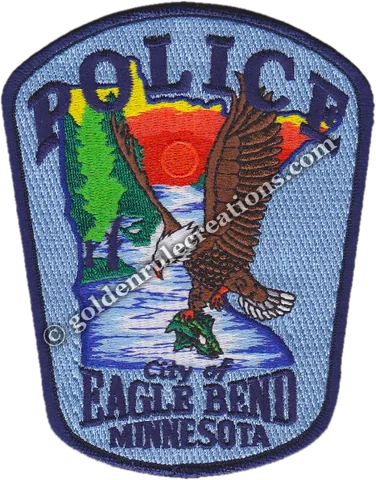 Custom embroidered Eagle Bend Police, MN patch