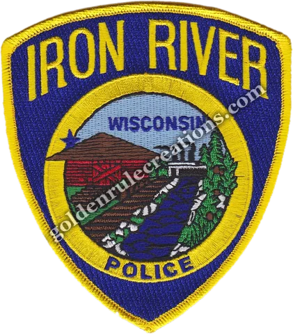 Custom embroidered Iron River Police, WI patch