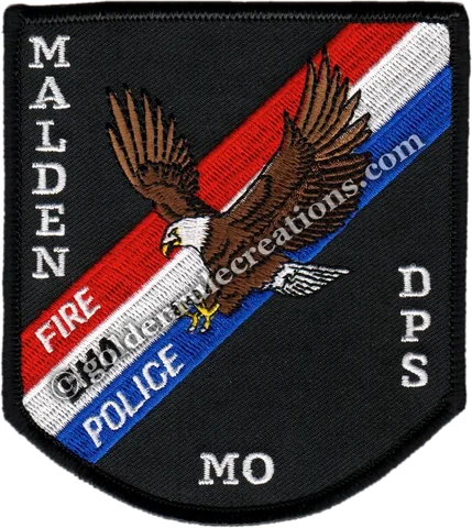 Custom embroidered Malden Department of Public Safety, MO patch