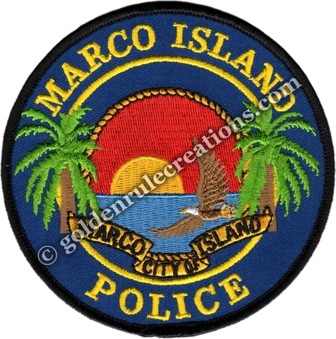 Custom embroidered Marco Island Police, FL patch
