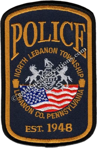 Custom embroidered North Lebanon Township Police, PA patch