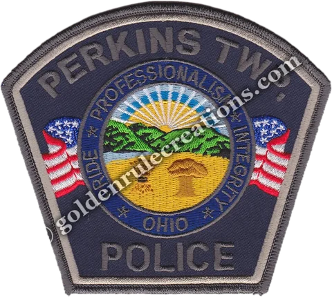 Custom embroidered Perkins Twp. Police, OH patch