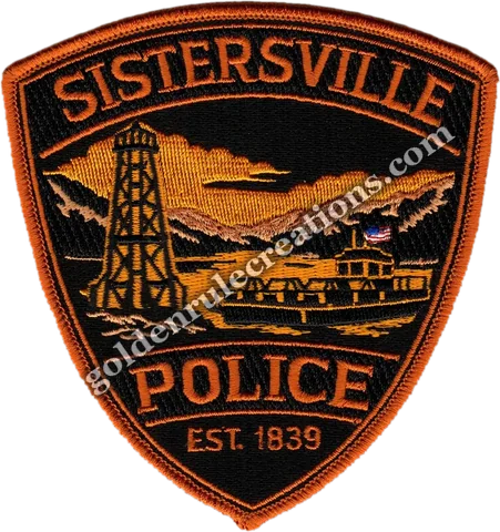Custom embroidered Sistersville Police patch