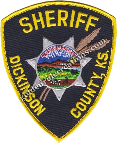 Custom embroidered Dickinson County Sheriff, KS patch