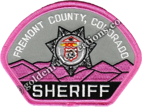 Sheriff's office patch produced in pink for breast cancer awareness